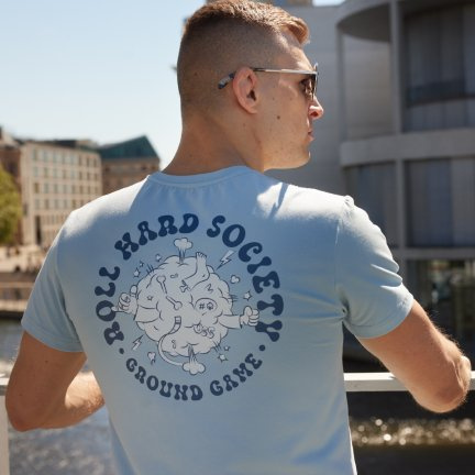 Tricou pentru bărbați Roll Hard Society Ground Game albastru