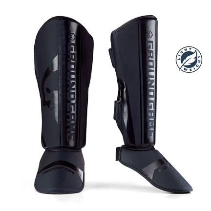 Protecție Tibie Light Stripe Black Ground Game negru