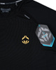 Rashguard pentru bărbați cu mâneci scurte Essential Gold Ground Game negru