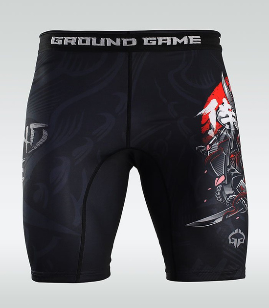 Pantaloni scurți de compresie Vale Tudo Oni Samurai 2.0 Ground Game negru