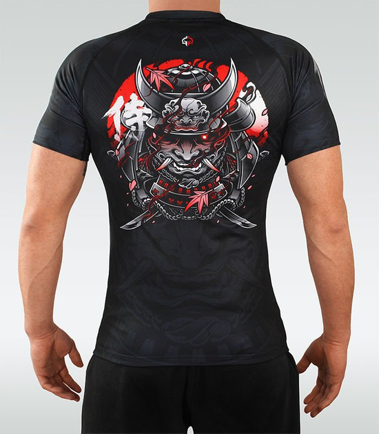 Rashguard pentru bărbați cu mâneci scurte Samurai 2.0 Ground Game negru