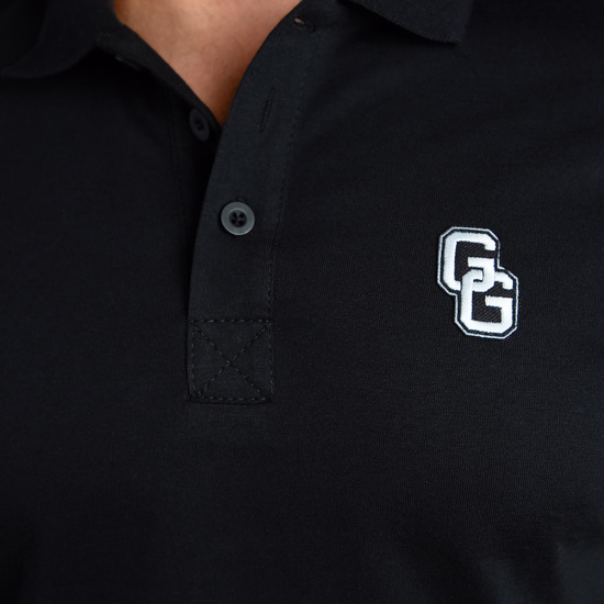 Tricou polo pentru bărbați Monogram Ground Game negru
