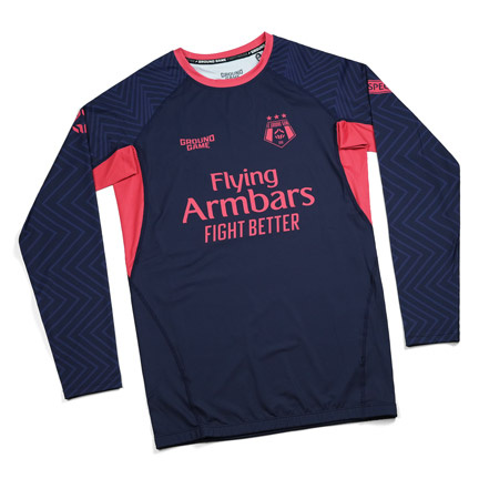Rashguard pentru bărbați cu mâneci longi FC Armbar (Bleumarin)