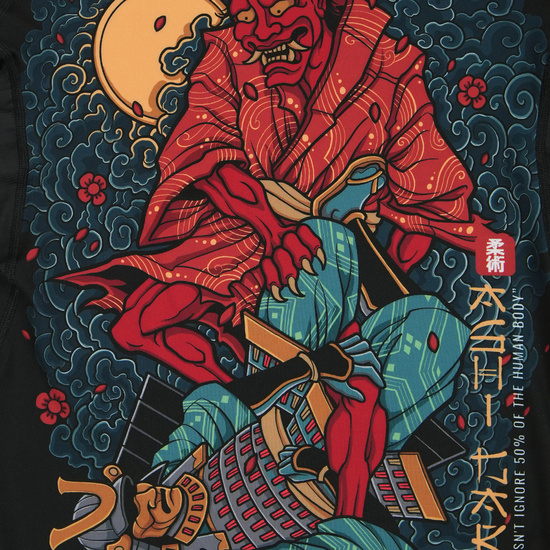 Rashguard pentru bărbați cu mâneci scurte Ashi Garami Ground Game negru