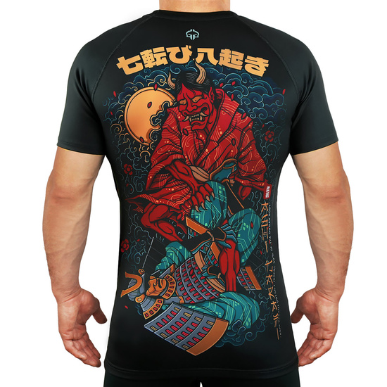 Rashguard pentru bărbați cu mâneci scurte Ashi Garami Ground Game negru