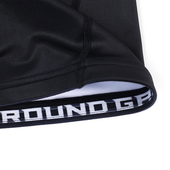 Rashguard pentru bărbați cu mâneci lungi Oldschool Ground Game negru