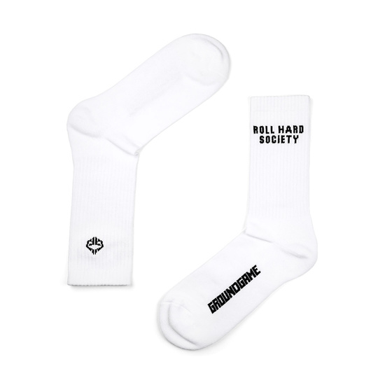 Șosete lungi Roll Hard Society Ground Game albu