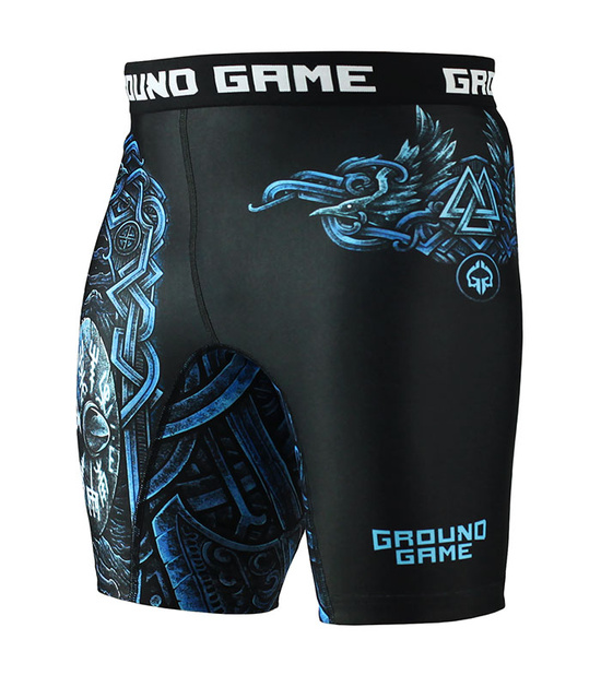Pantaloni scurți de compresie Vale Tudo Viking Ground Game negru