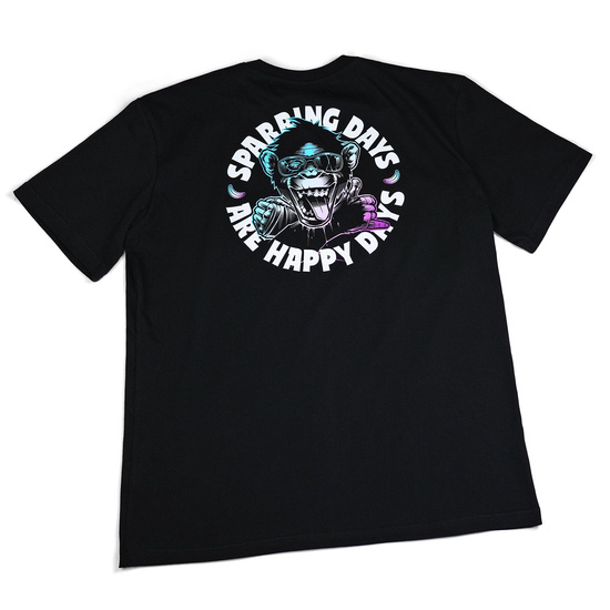 Tricou pentru bărbați Cheeky Monkey Oversize Ground Game negru