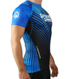 Rashguard pentru bărbați cu mâneci scurte IBJJF Ground Game albastru