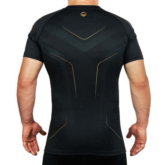 Rashguard pentru bărbați cu mâneci scurte Gold 2.0 Ground Game negru
