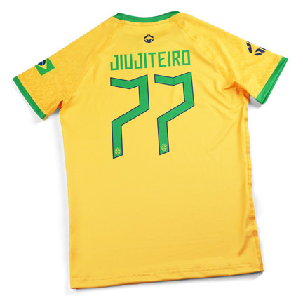 Rashguard pentru copii cu mâneci scurte Brazil Football Ground Game