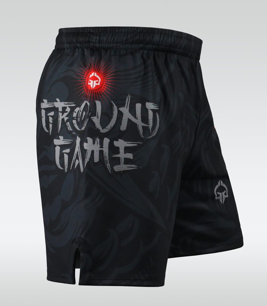 Pantaloni scurți sport pentru copii Samurai 2.0 Kids Ground Game negru