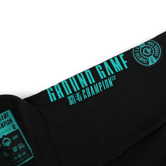 Kimono / GI BJJ Champion 3.0 Mint pentru femei Ground Game (Negru) + centura GRATUITĂ