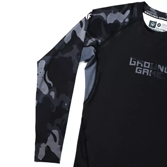 Rashguard pentru bărbați cu mâneci lungi Moro 4.0 Ground Game gri