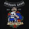 Rashguard pentru bărbați cu mâneci scurte Oldschool Ground Game negru