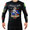 Rashguard pentru bărbați cu mâneci lungi Oldschool Ground Game negru
