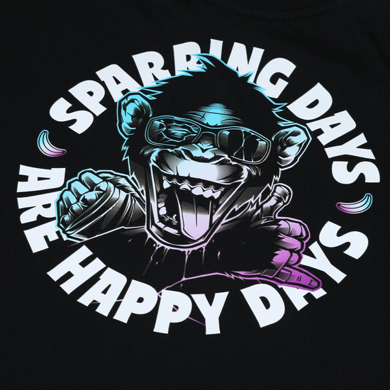 Tricou pentru bărbați Cheeky Monkey Oversize Ground Game negru