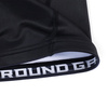 Rashguard pentru bărbați cu mâneci scurte Oldschool Ground Game negru