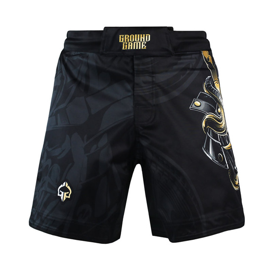 Pantaloni scurți MMA Oni Samurai pentru bărbați Ground Game negru