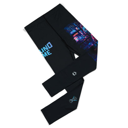 Colanți sport pentru copii Cyber Samurai Ground Game negru