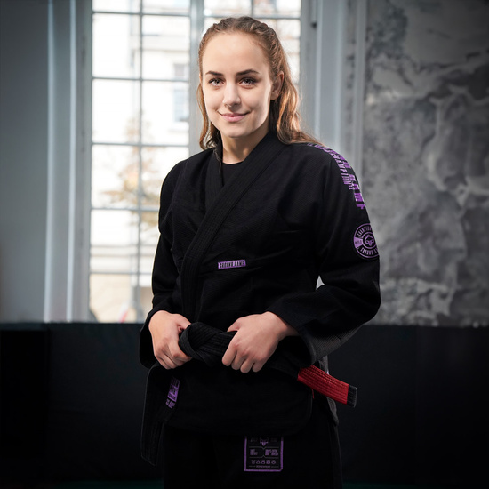 Kimono / GI BJJ Champion 3.0 Lavender pentru femei Ground Game (Negru)