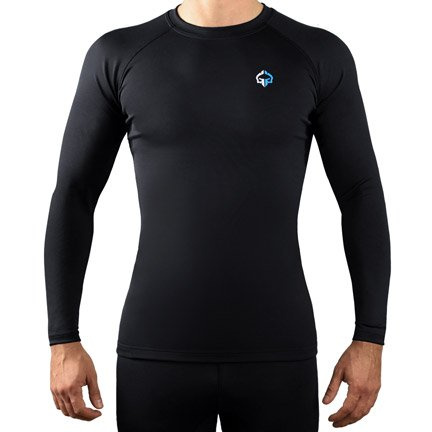 Rashguard pentru bărbați cu mâneci lungi Essential Logo Ground Game negru