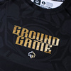 Rashguard pentru bărbați cu mâneci scurte Oni Samurai Ground Game negru