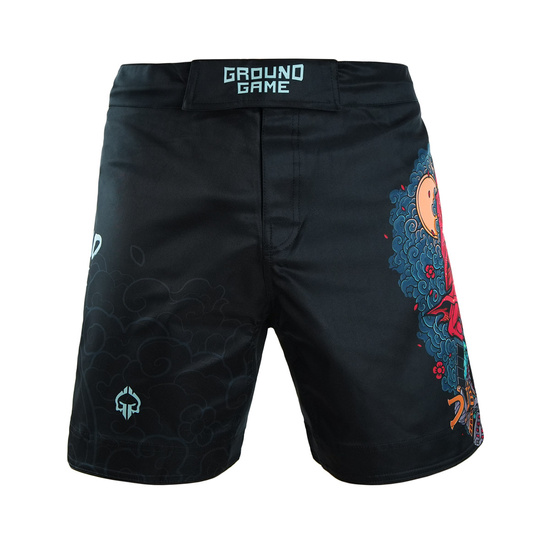 Pantaloni scurți MMA pentru bărbați Ashi Garami Ground Game negru