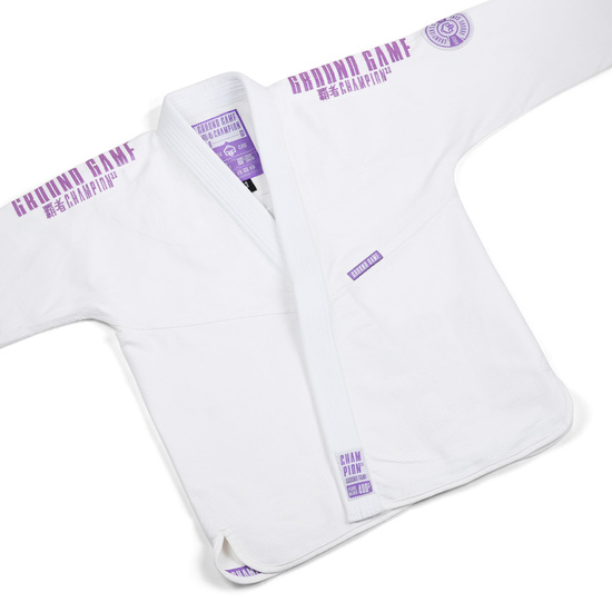 Kimono / GI BJJ Champion 3.0 Lavender pentru femei Ground Game (Alb) + centura GRATUITĂ