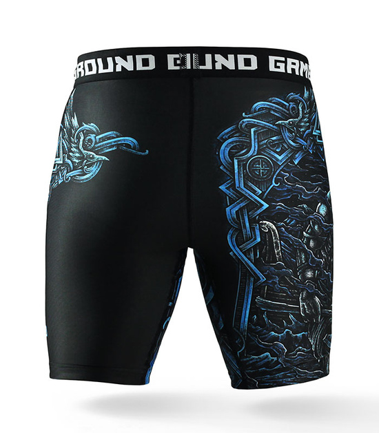 Pantaloni scurți de compresie Vale Tudo Viking Ground Game negru