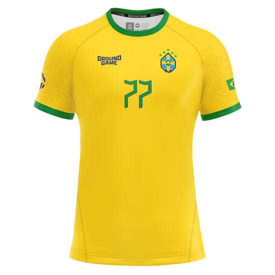 Rashguard Brazil Football mânecă scurtă Ground Game