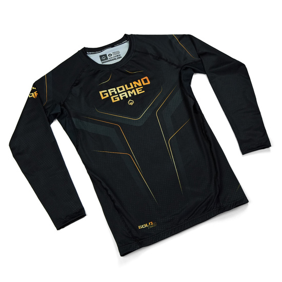 Rashguard pentru bărbați cu mâneci lungi Gold 2.0 Ground Game negru