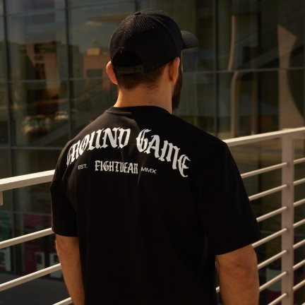 Tricou pentru bărbați Gothic Oversize Ground Game negru