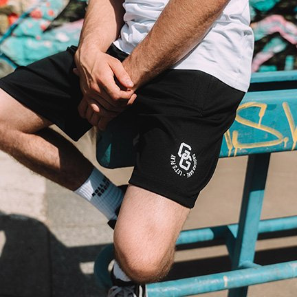 Pantaloni scurți pentru bărbați Monogram Ground Game negru