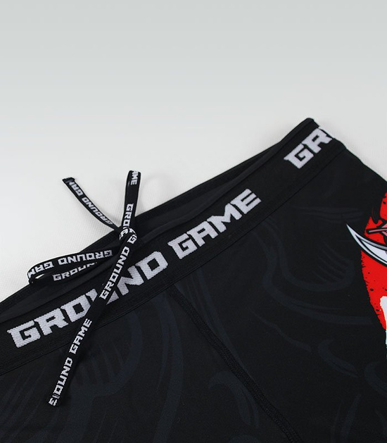 Pantaloni scurți de compresie Vale Tudo Oni Samurai 2.0 Ground Game negru