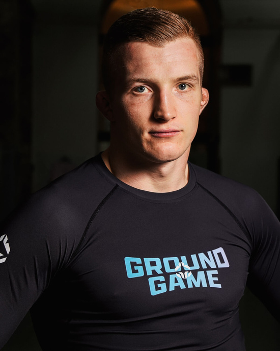 Rashguard pentru bărbați cu mâneci longi Cyber Samurai Ground Game