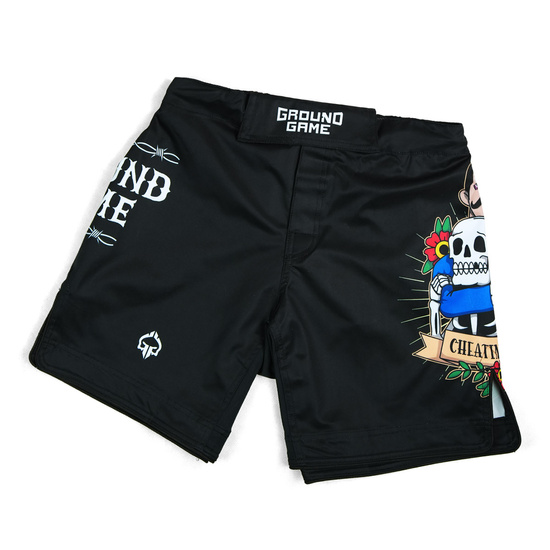 Pantaloni scurți MMA pentru bărbați Oldschool Ground Game negru