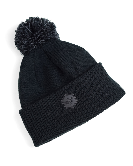 Căciulă de iarnă Label cu ciucure Ground Game Neagră