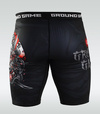 Pantaloni scurți de compresie Vale Tudo Oni Samurai 2.0 Ground Game negru