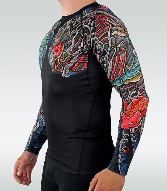 Rashguard pentru bărbați cu mâneci lungi Bushido 3.0 Ground Game negru