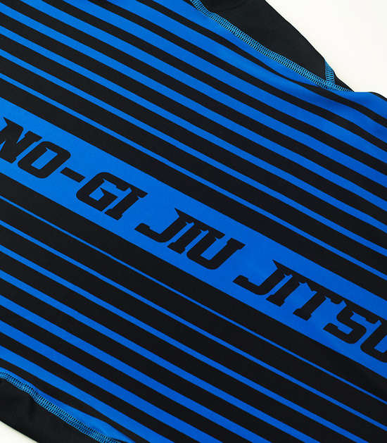 Rashguard pentru bărbați cu mâneci scurte IBJJF Ground Game albastru