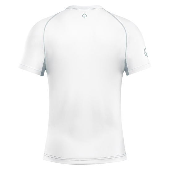 Rashguard pentru bărbați cu mâneci scurte Athletic Platinum Ground Game Alb