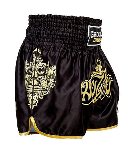 Pantaloni scurți Muay Thai Gold Ground Game negru / gold