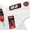 Kimono / GI BJJ pentru copii Ninja Ground Game  alb + centura GRATUITĂ