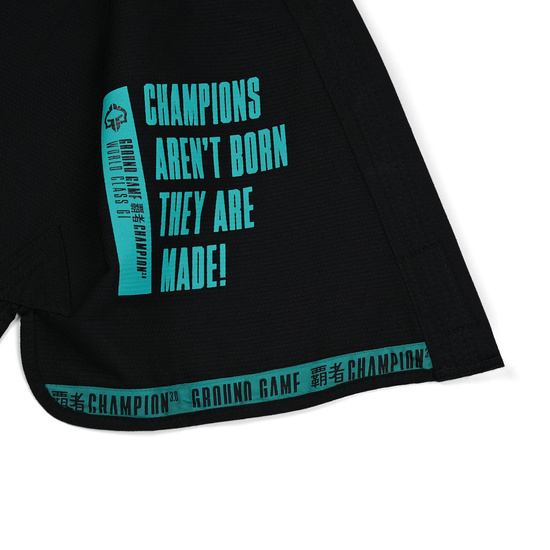 Kimono / GI BJJ Champion 3.0 Mint pentru femei Ground Game (Negru)
