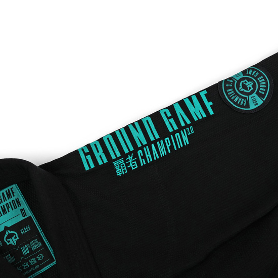 Kimono / GI BJJ Champion 3.0 Mint pentru femei Ground Game (Negru)