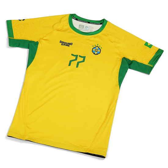 Rashguard Brazil Football mânecă scurtă Ground Game