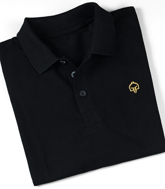 Tricou polo pentru bărbați Minimal Gold Ground Game negru