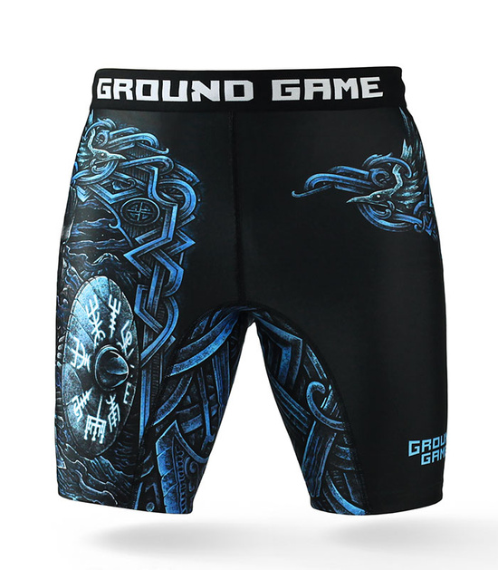 Pantaloni scurți de compresie Vale Tudo Viking Ground Game negru